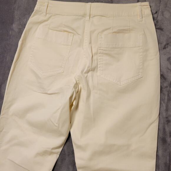 NWOT Butter Yellow Denim Pants Euro Summer Cruise Preppy Minimalist Utility - 28 - Picture 6 of 7